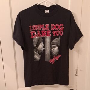 A CHRISTMAS STORY T-Shirt Featuring the familiar phrase I TRIPLE DOG DARE YOU